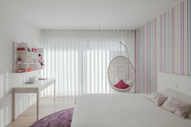 conception de la chambre pour les filles papier peint