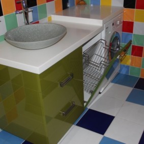 Carreaux carrés de différentes couleurs