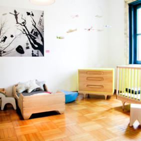 Parquet dans la chambre des enfants