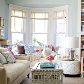 Comfortable sitting area in the living room of a modern house