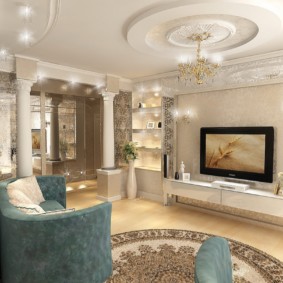 Gypsum ceiling chandelier