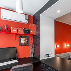 Couleur rouge dans le design odnushka