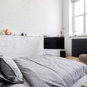 Chambre de style scandinave blanc