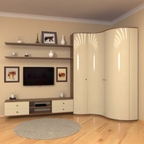 Armoire en MDF brillant