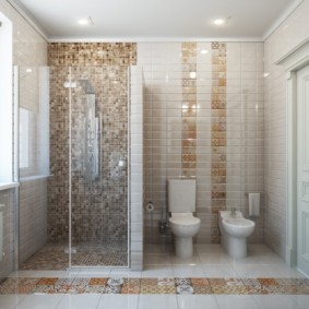 Salle de bain combinée avec bidet et douche