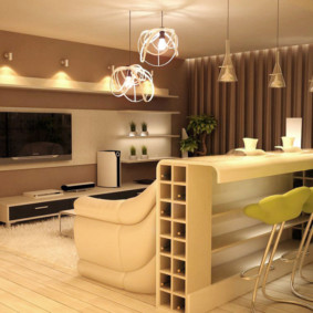 salon de 17 m² design