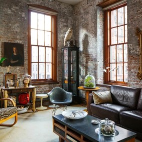 intérieur de photo de salon de style loft