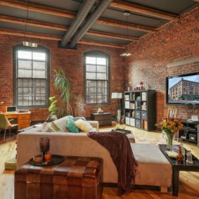 Chambre de style loft