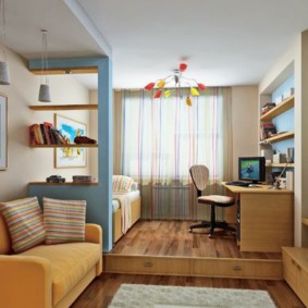 studio apartment for a family with a child design