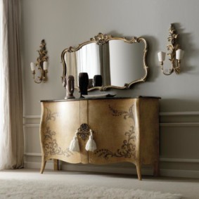 commode avec miroir pour des idées de design de chambre