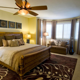 carpet with leaves in the bedroom