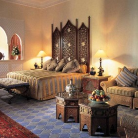 idées de photo d'intérieur de chambre de style oriental