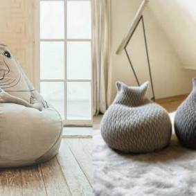 pouf chaise pour l'intérieur des enfants