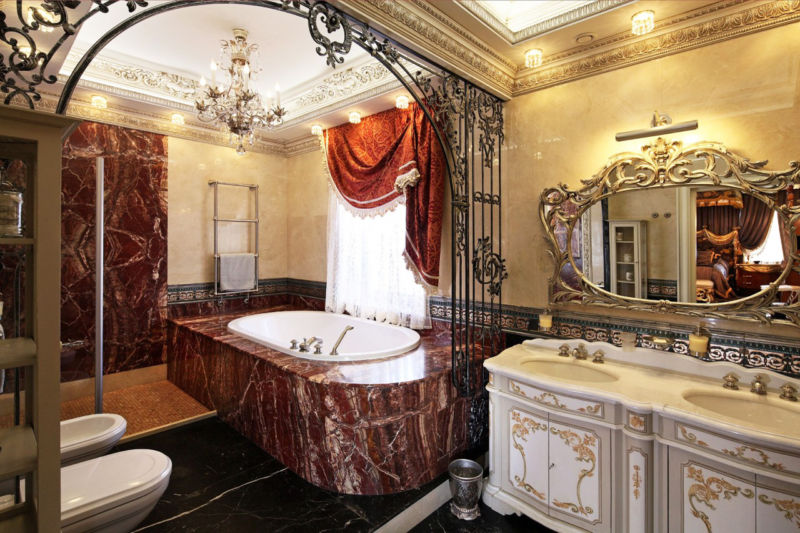 salle de bain baroque