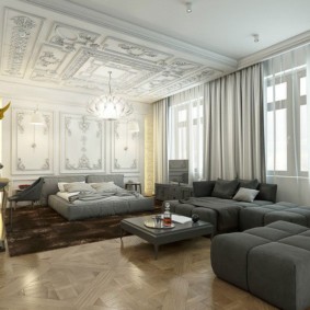 moulure en stuc dans les idées d'intérieur de l'appartement