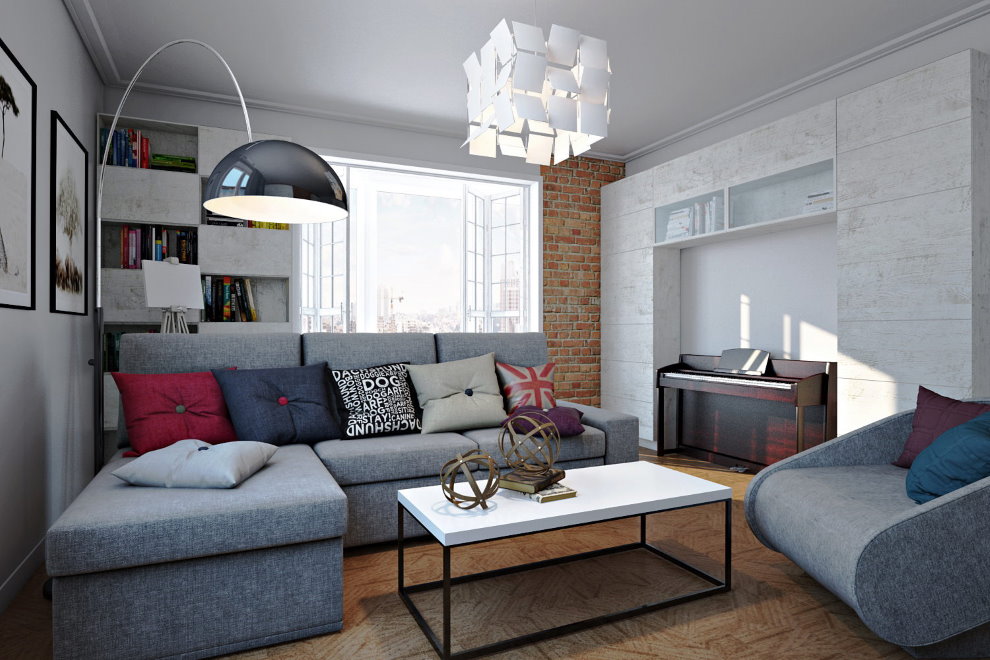 Coin salon de style loft