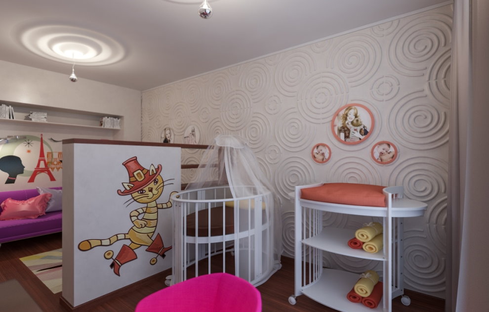 Espace enfants dans un studio de 45 m²