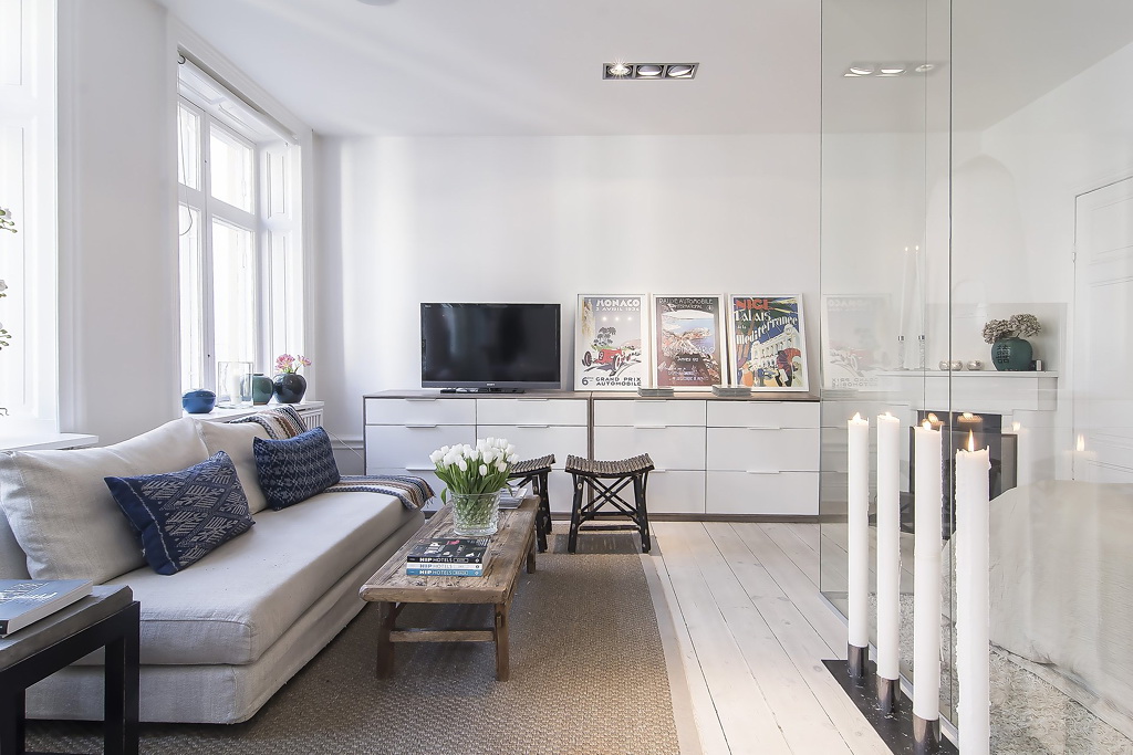 Studio appartamento di 34 mq foto in stile scandinavo