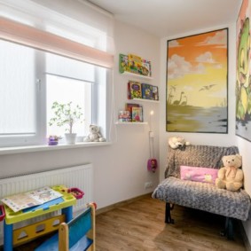 studio apartment for a family with a child interior