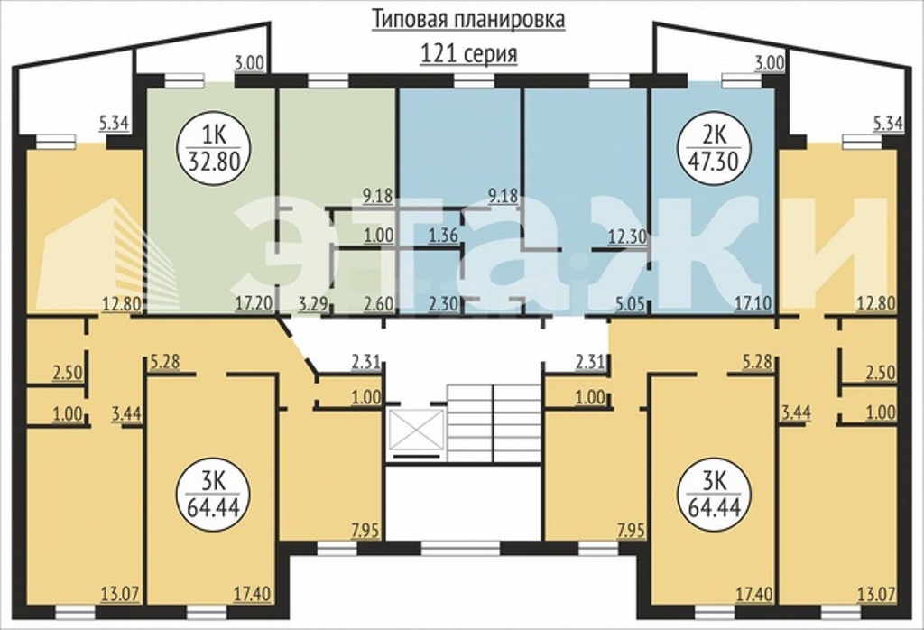 Disposition des appartements série 121