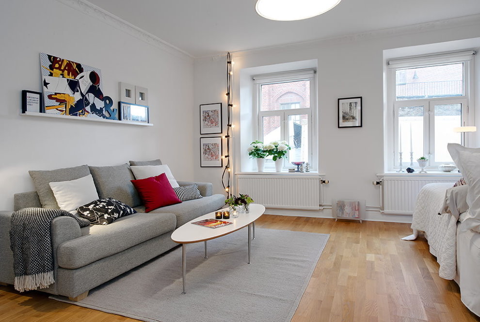 Intérieur de l'appartement de style scandinave