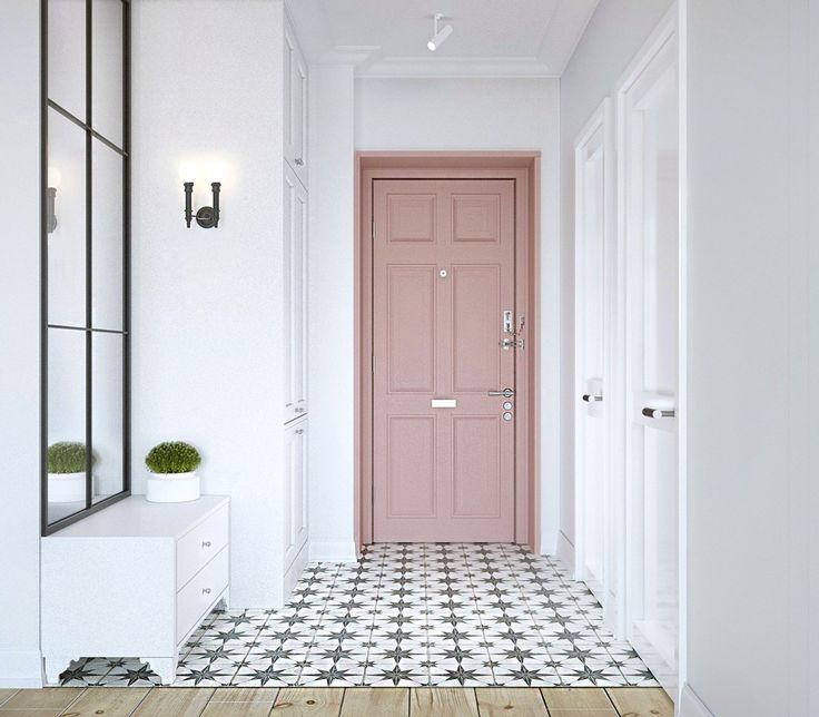 hallway with plastic front door