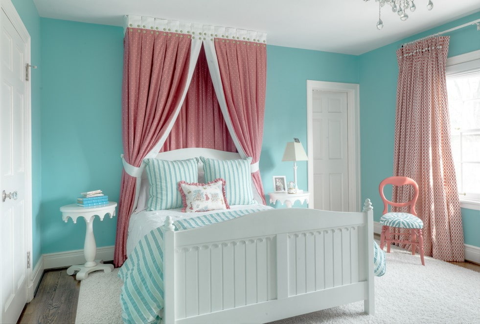 chambre rose bleu