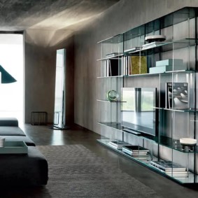 glass TV wall