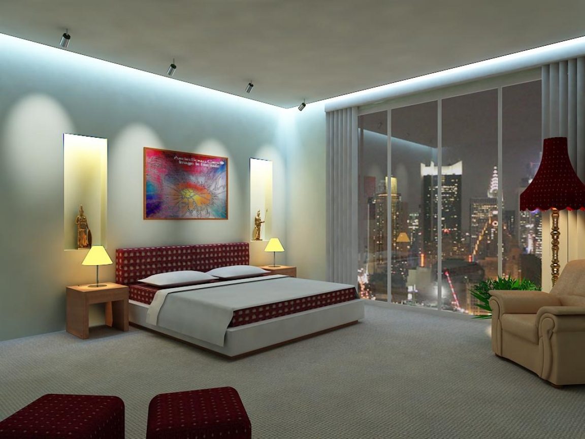 LED lighting in the bedroom