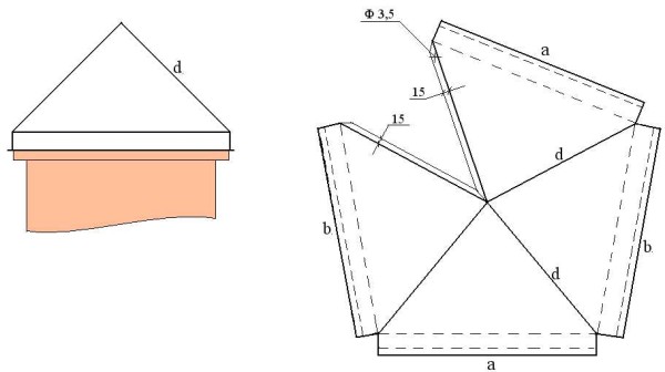 Brick fence pillar cap drawing