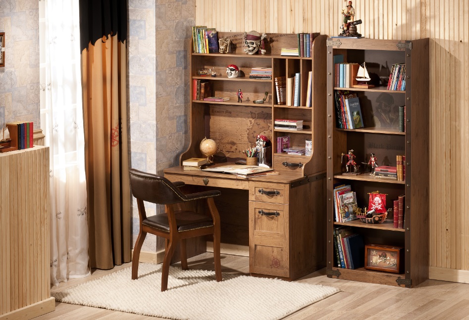 Wooden desk for a school-age boy