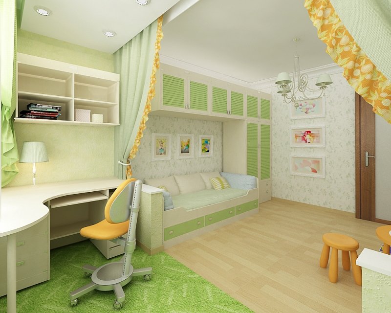 green kids room