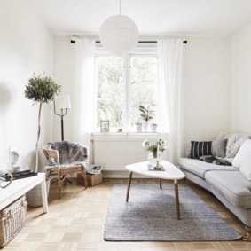 Chambre lumineuse de style scandinave