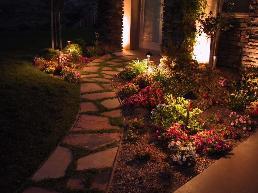 Chemin de jardin en pierre naturelle