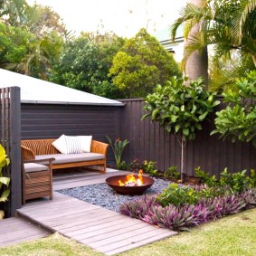 Patio confortable avec des meubles rembourrés