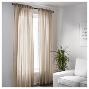 Rideaux beige clair translucide