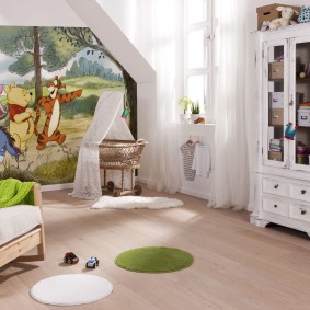 White wardrobe for children's toys