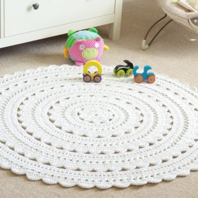 Tapis en laine blanc