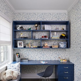 Bureau bleu