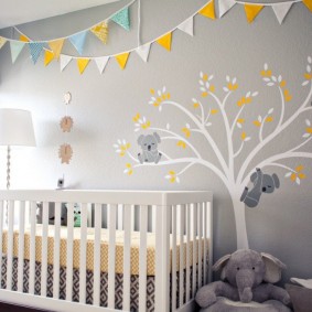 White crib for a little son