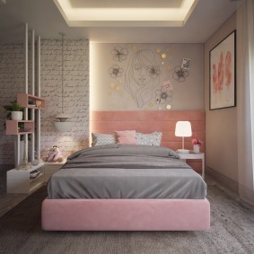 Décor par mur dessiné à la main dans la chambre