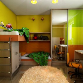 Low ceiling kids room design