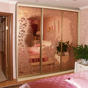 Stylish wardrobe in the girls room