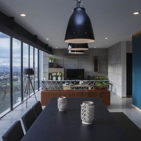 Black ceiling light