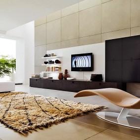 Stylish armchair in a modern living room