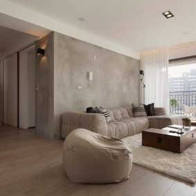 Gray walls in a two-room apartment