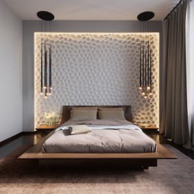 Small bedroom in a modern style