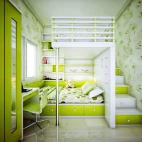 Meubles verts pour chambre d'enfant