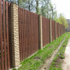 Brown wooden fence