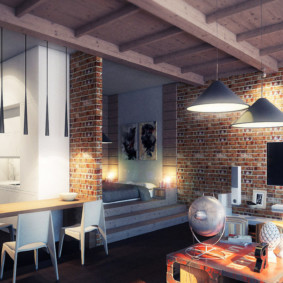 Design d'intérieur d'une maison privée avec des éléments de loft